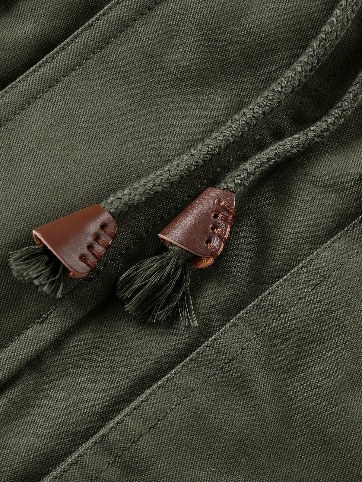 Hooded Jacket with Plush Lining and Adjustable Drawstrings for Cold Weather