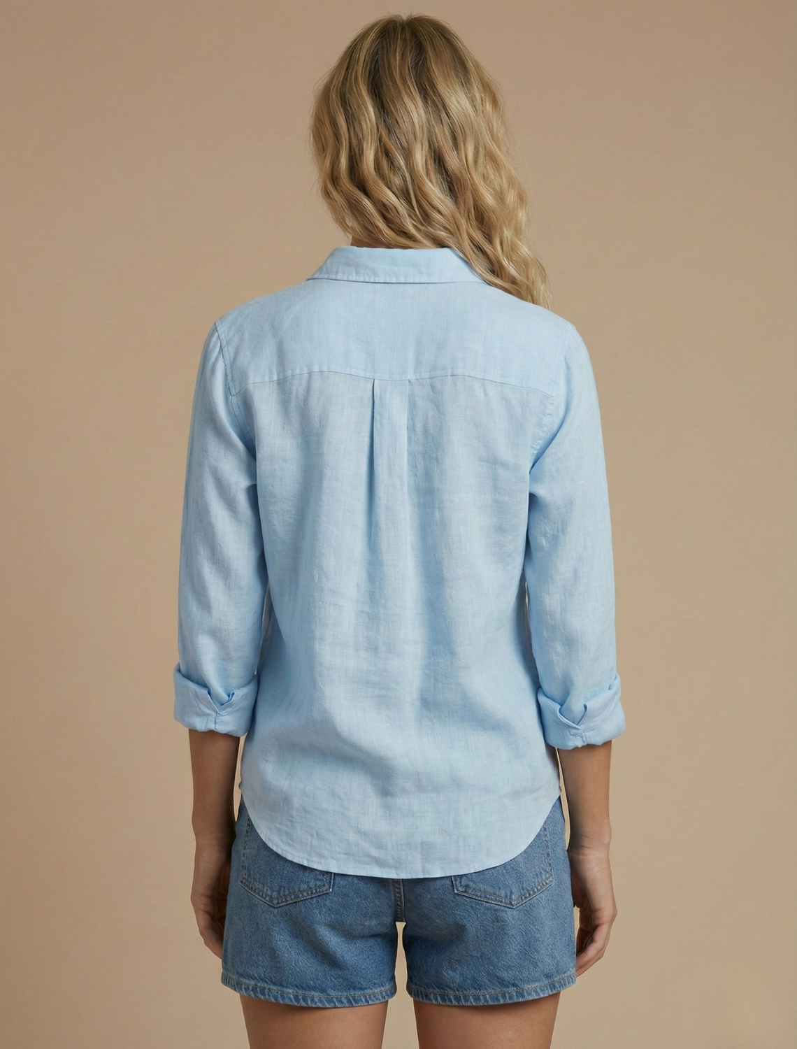 Women’s Button Front Long Sleeve Blouse with Relaxed Silhouette