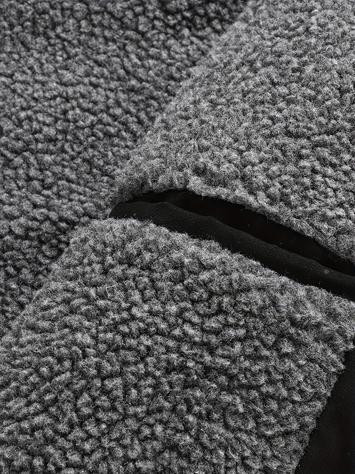 Insulated Winter Jacket with Stand Collar and Plush Lining, Relaxed Fit