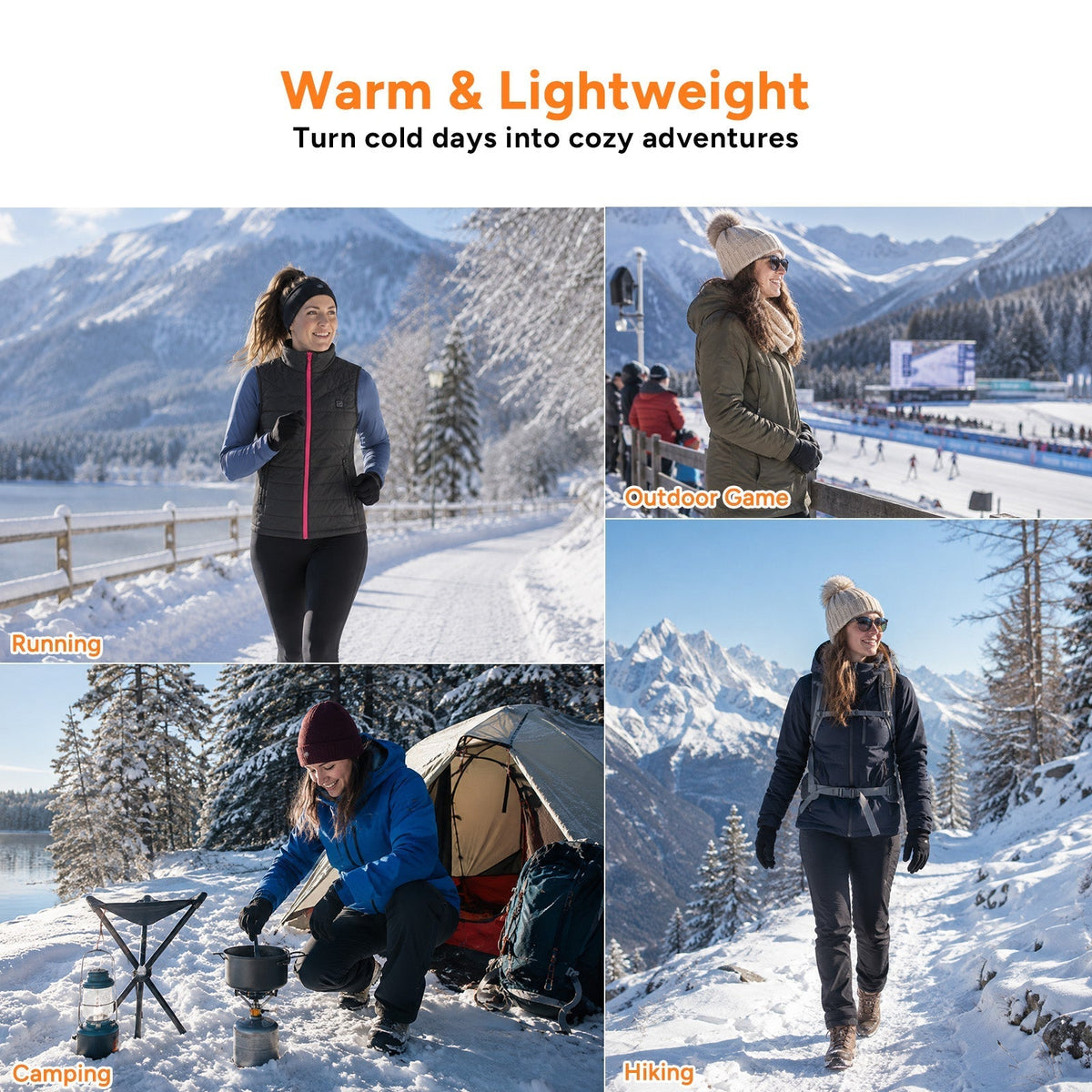 Women's Heated Vest with Six Zones and Adjustable Temperature, Machine Washable