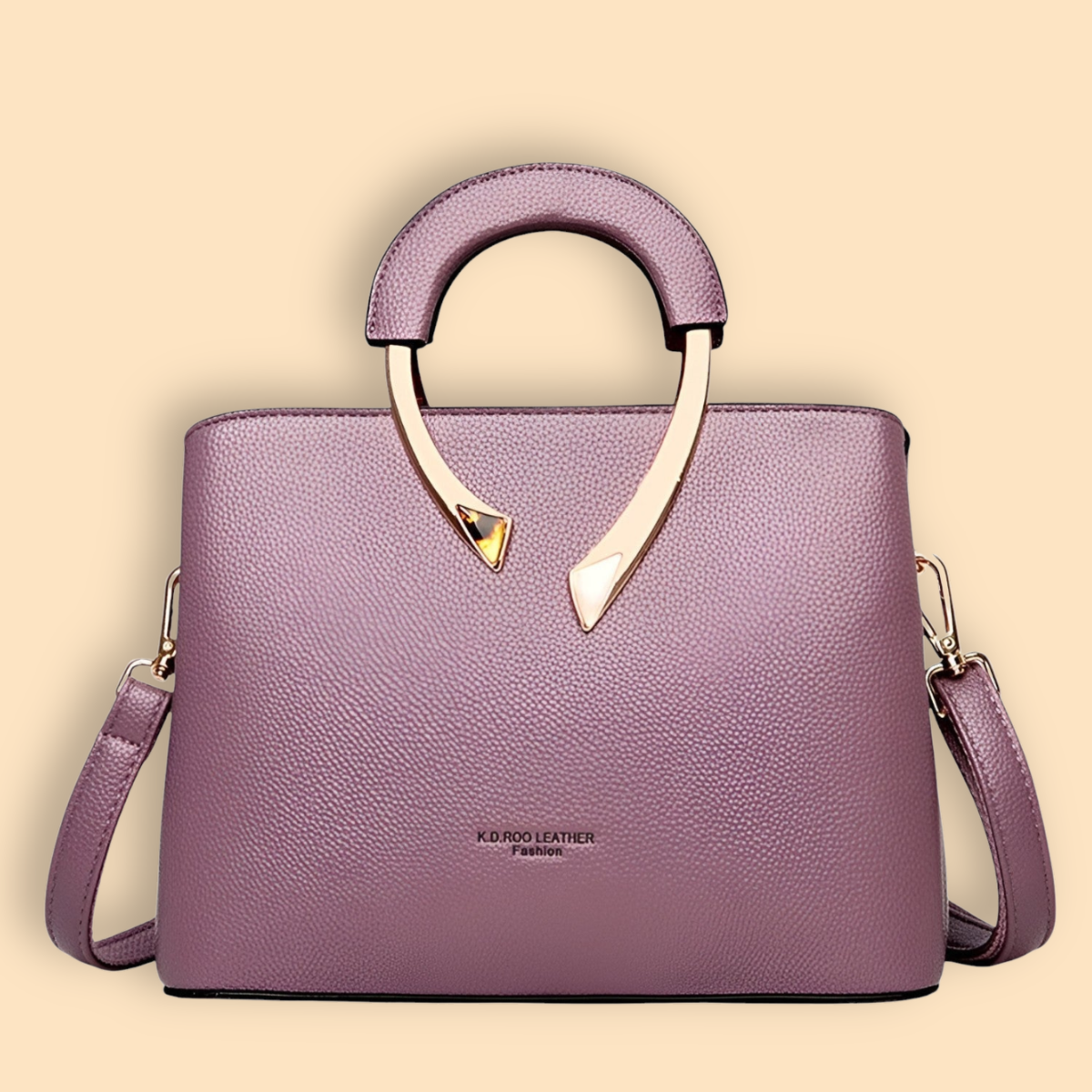 Elegant Tote Bag - Structured Silhouette - Gold Accent Handle - Everyday Carryall