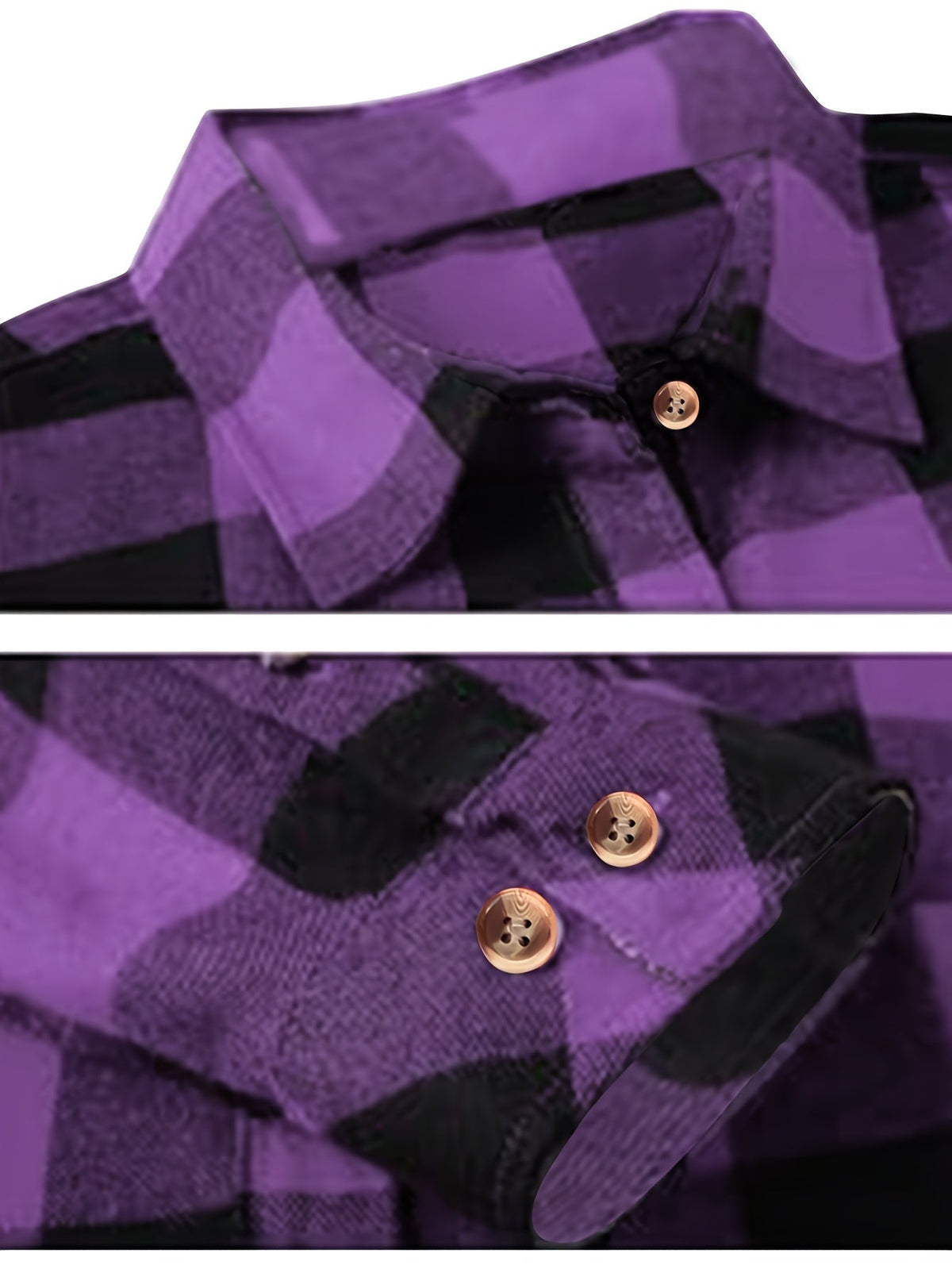 Button Up Buffalo Check Shirt with Chest Pockets and Relaxed Fit