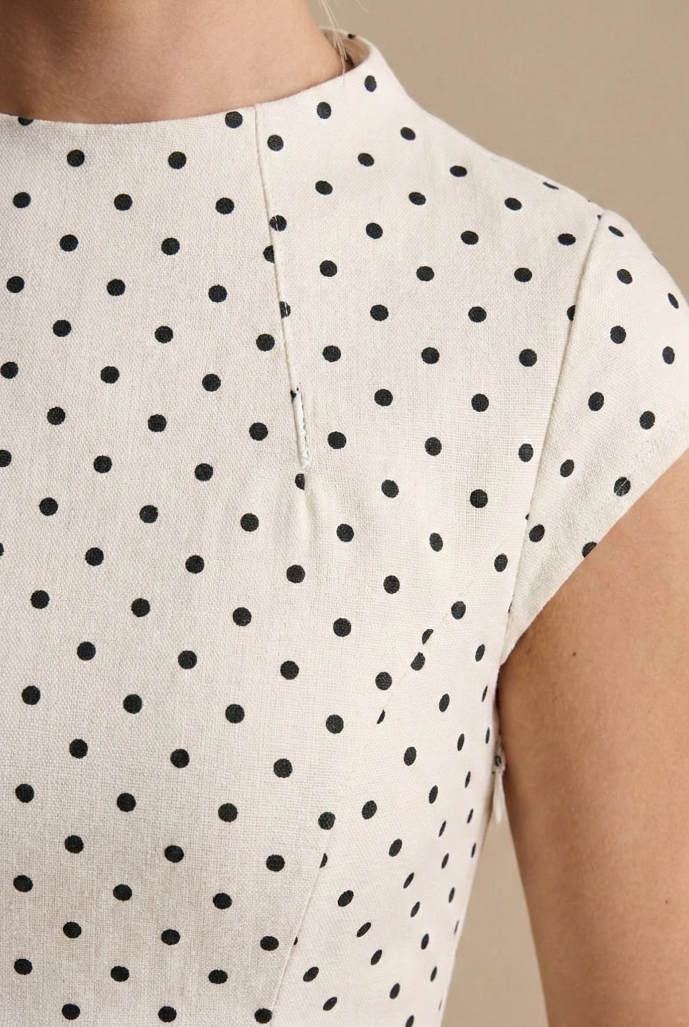 Women's Polka Dot Maxi Dress with Round Neck and A Line Silhouette Rolenna Women's Polka Dot Maxi Dress with Round Neck and A Line Silhouette Rolenna