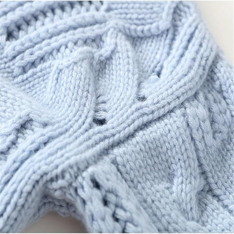 Women's Cable Knit Sweater with Funnel Neck and Ribbed Cuffs