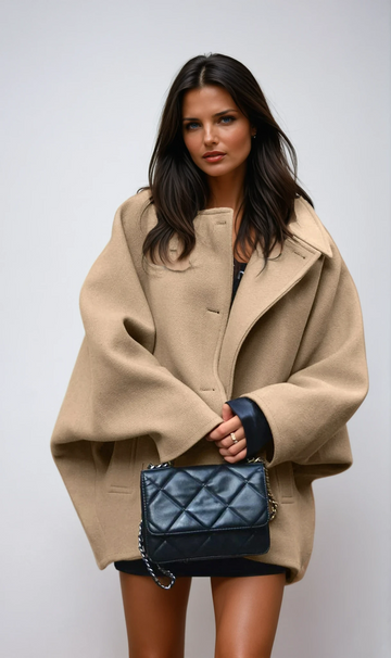 Oversize Mantel – lockere Passform, Knopfverschluss, Oberbekleidung für Smart-Casual-Looks