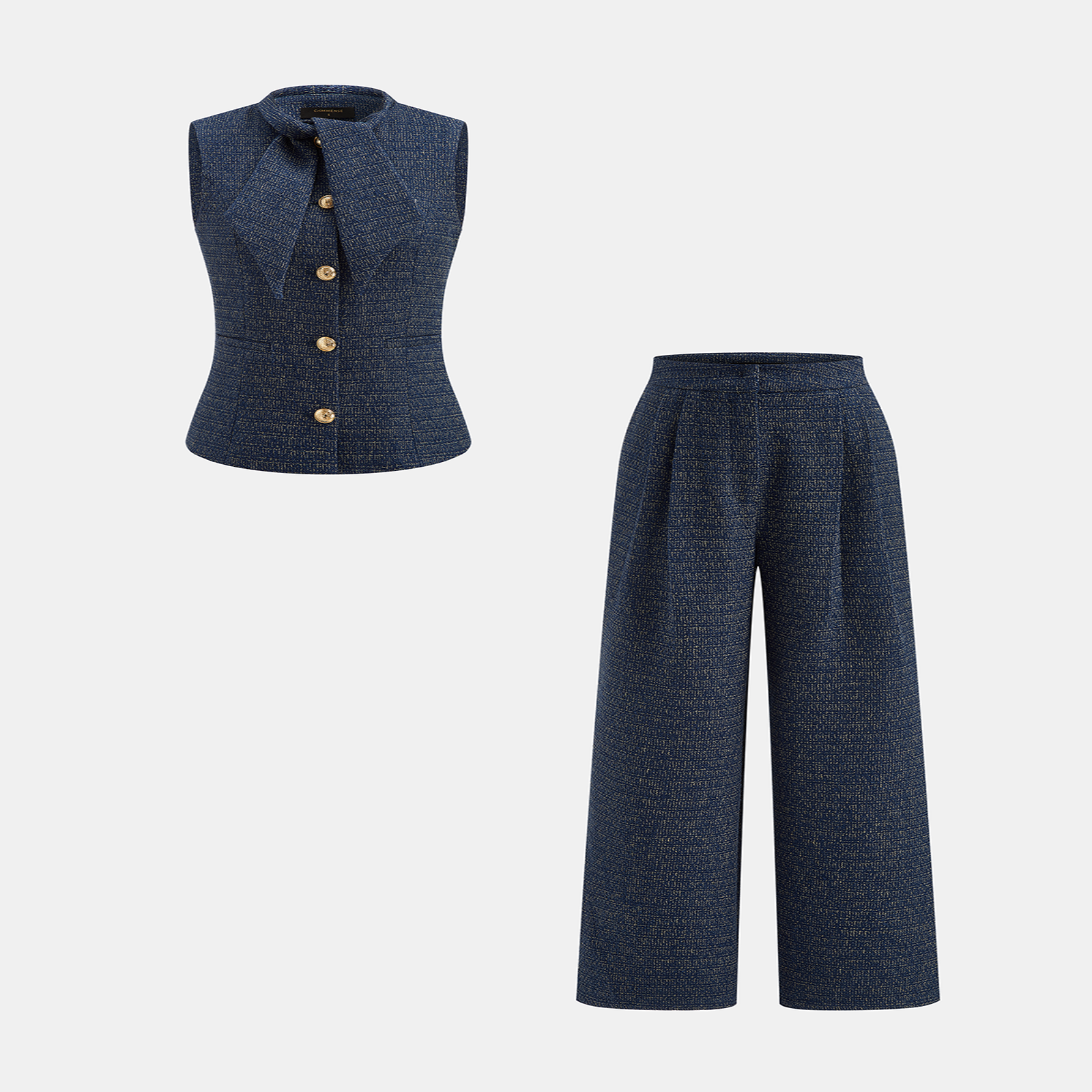 Women's Sleeveless Jumpsuit with Lined Bodice and Straight Leg Pants