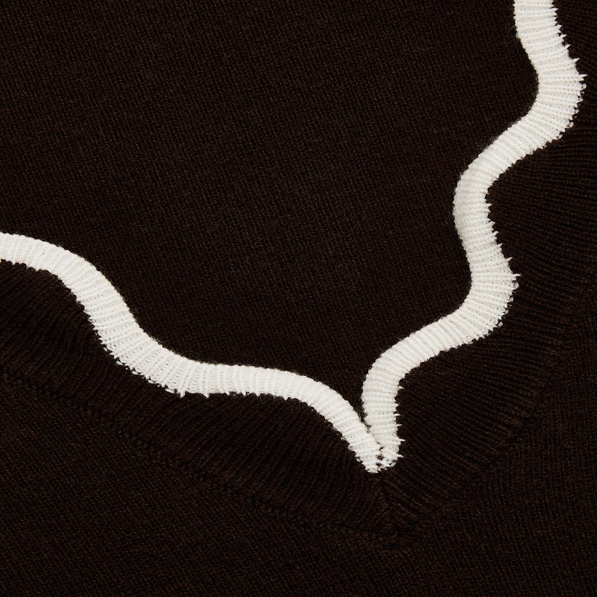 Women's Wool Blend Knit Sweater with Scallop Trim and High Stretch