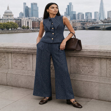 Women's Sleeveless Jumpsuit with Lined Bodice and Straight Leg Pants