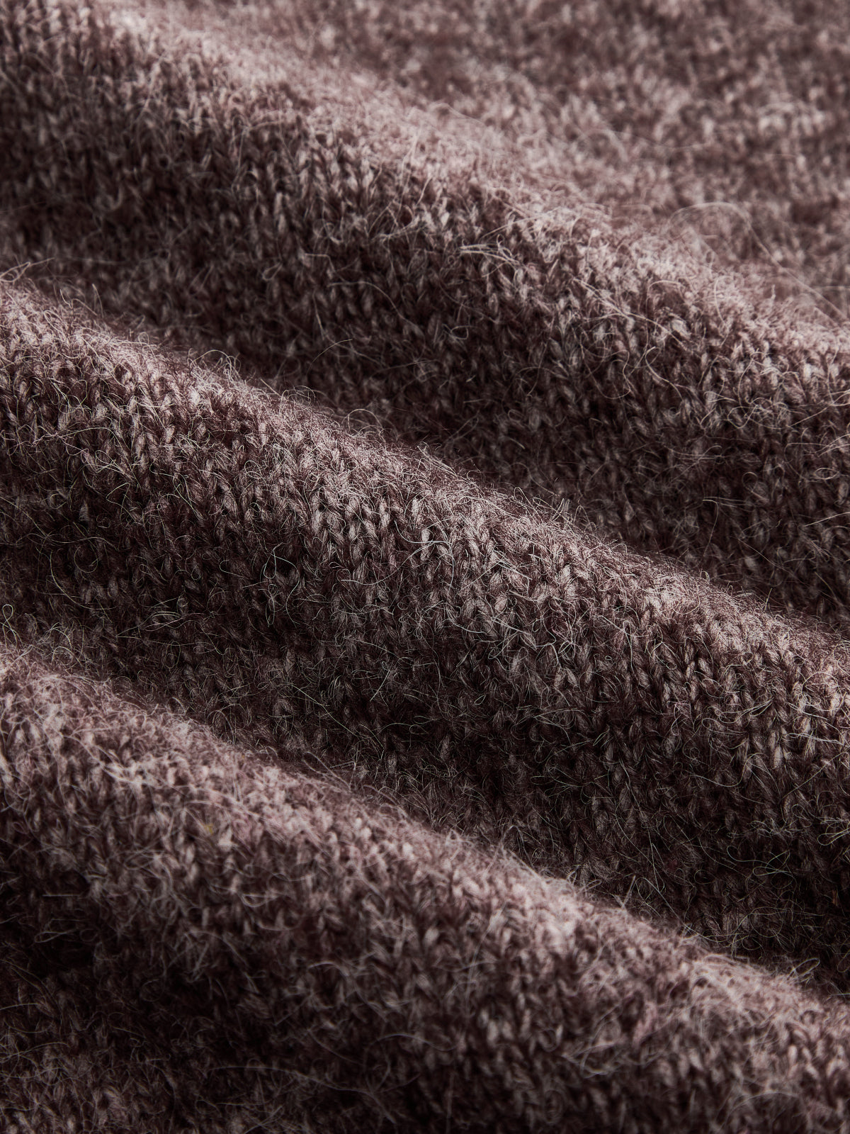 Pullover Knit Sweater with Medium Stretch and Opaque Four-Material Blend