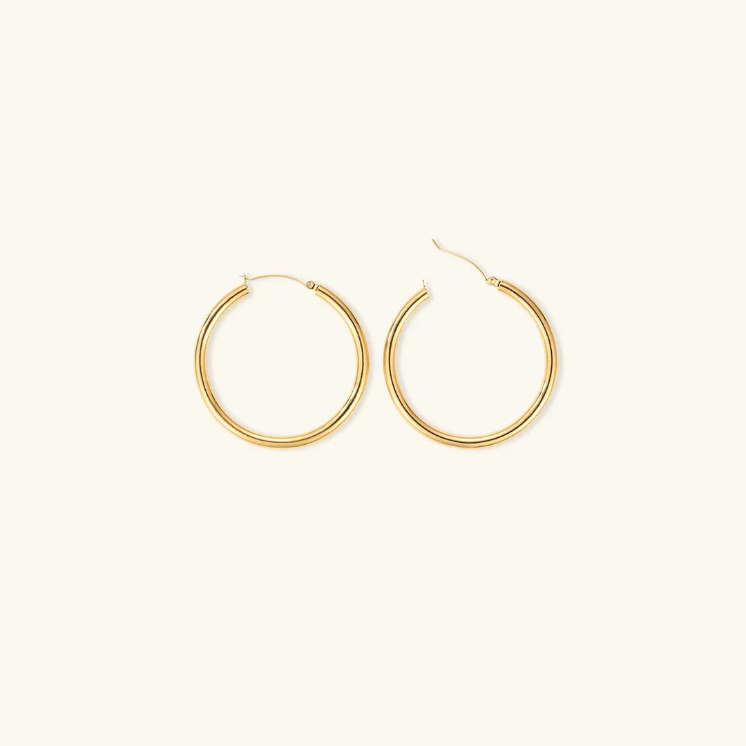Women's Chunky Hoop Earrings Set - 3 Pairs - Hinged Closure