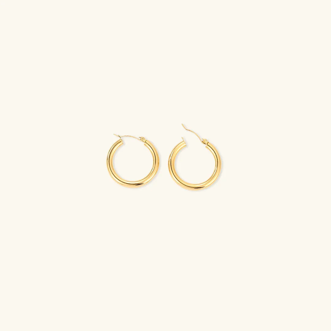 Women's Chunky Hoop Earrings Set - 3 Pairs - Hinged Closure