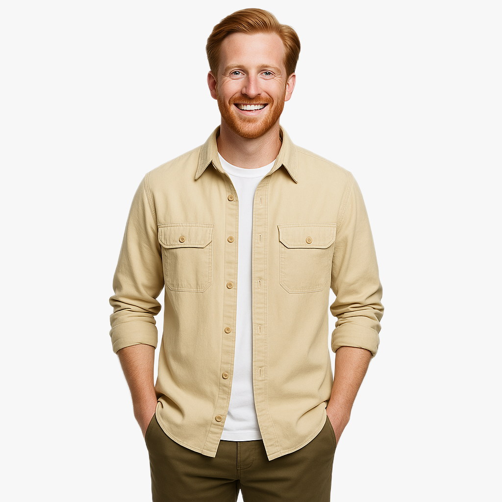 Classic Men's Shirt with Pockets for Comfort