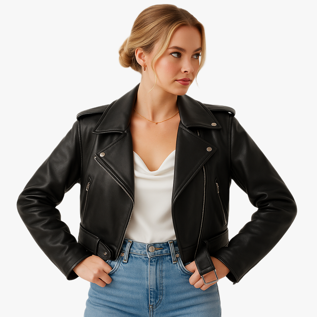Chic Tailored Leather Jacket for Women