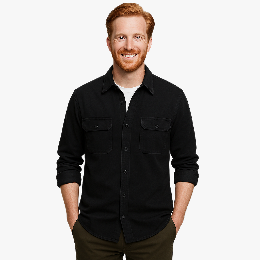 Classic Men's Shirt with Pockets for Comfort