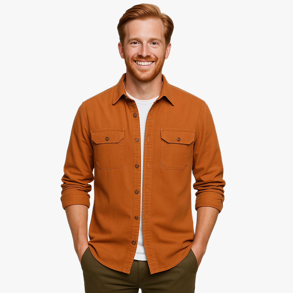 Classic Men's Shirt with Pockets for Comfort