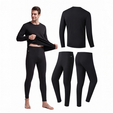 Heated Thermal Base Layer Set with 8 Warming Zones and Dual Batteries