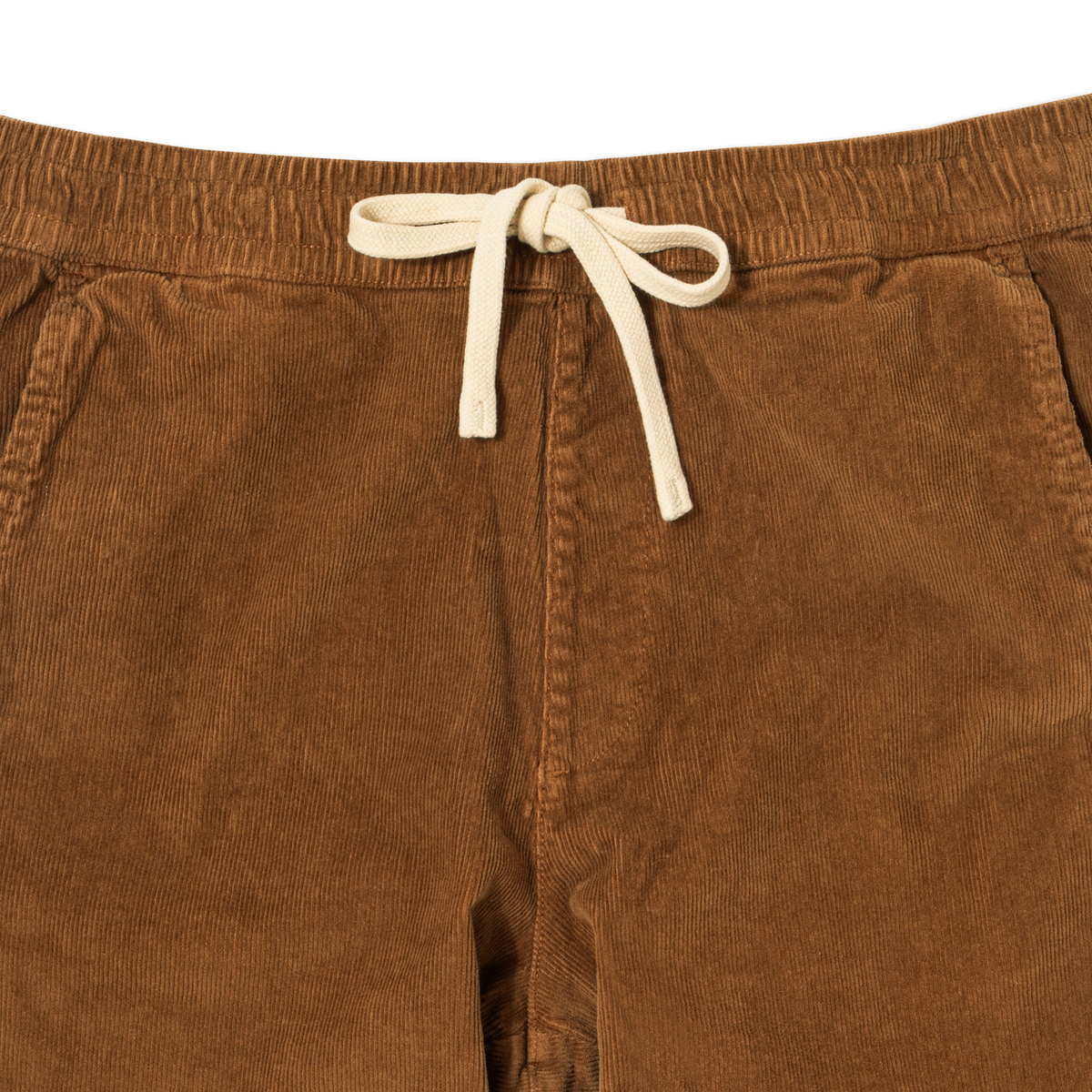 Corduroy Easy Pant Dark Clay close up flat