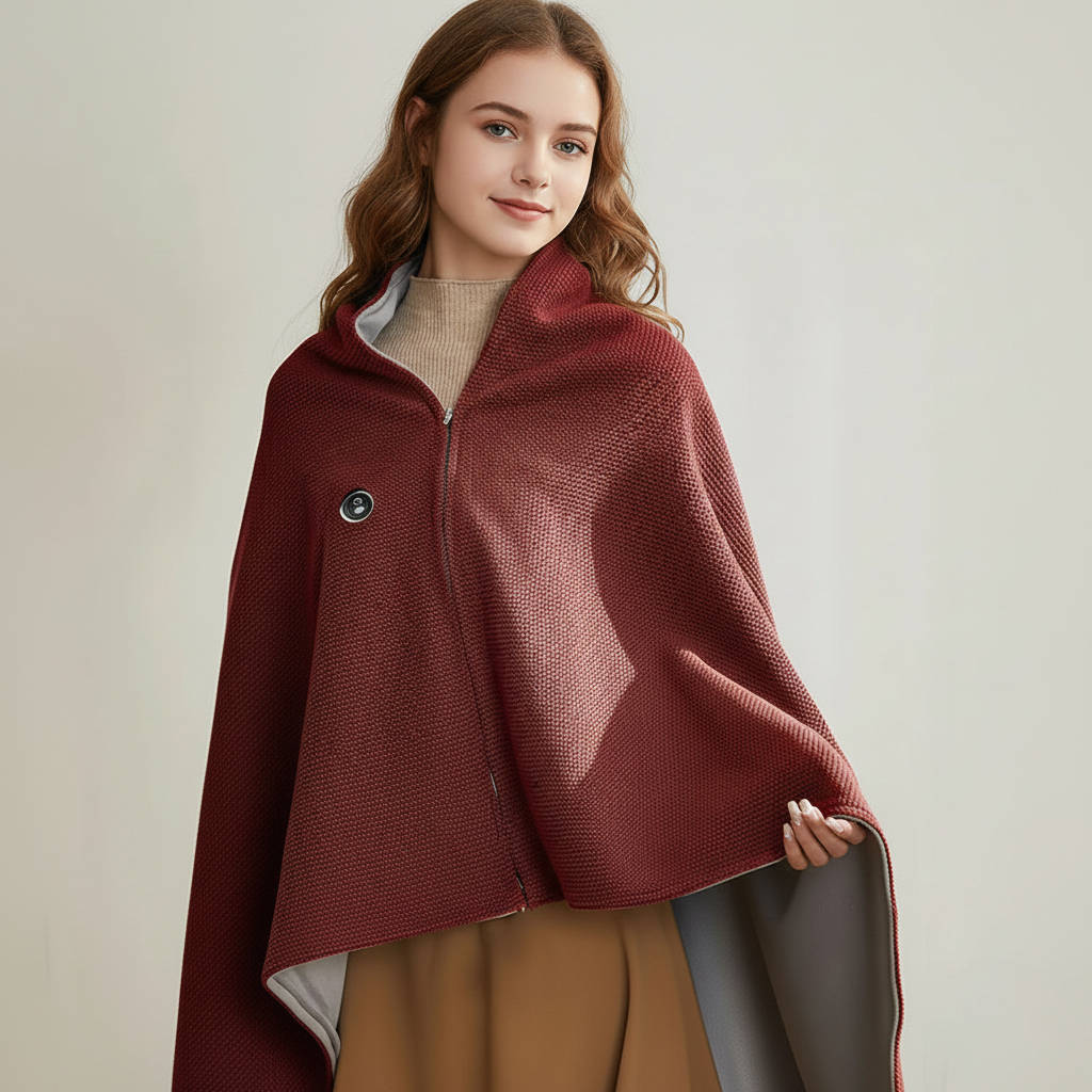 Heated Shawl Blanket with 8 Zones and 3 Temperature Settings for Shoulders
