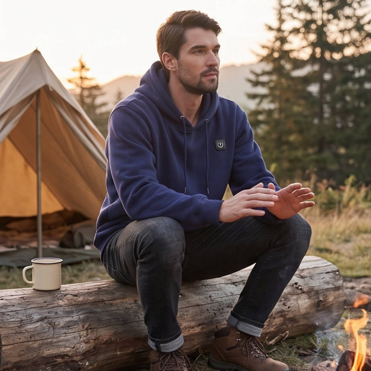 Heated Hoodie with Five Carbon Fiber Zones and Three Temperature Settings