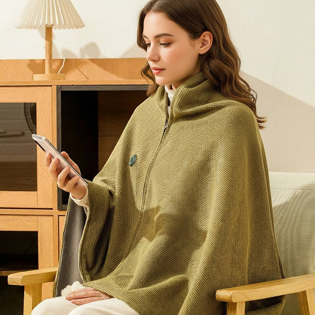 Heated Shawl Blanket with 8 Zones and 3 Temperature Settings for Shoulders