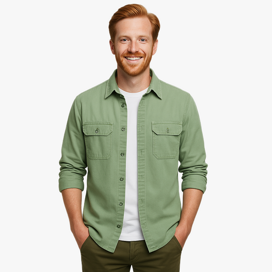 Classic Men's Shirt with Pockets for Comfort