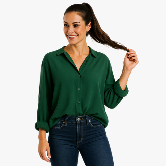 Chic Women's Button-Up Blouse for Everyday Wear