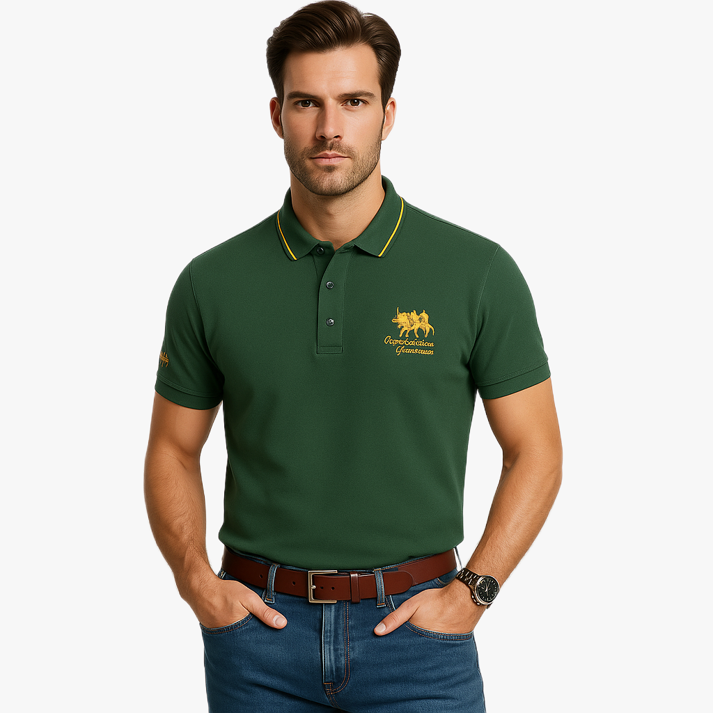 Elegant Men's Polo Shirt with Embroidery