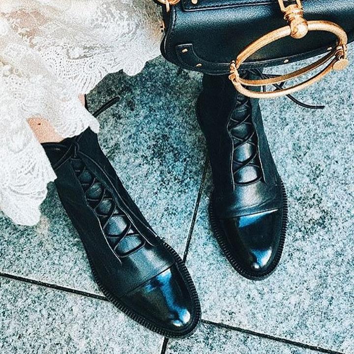 Lace-Up Ankle Boots with Adjustable Fit and Supportive Sole