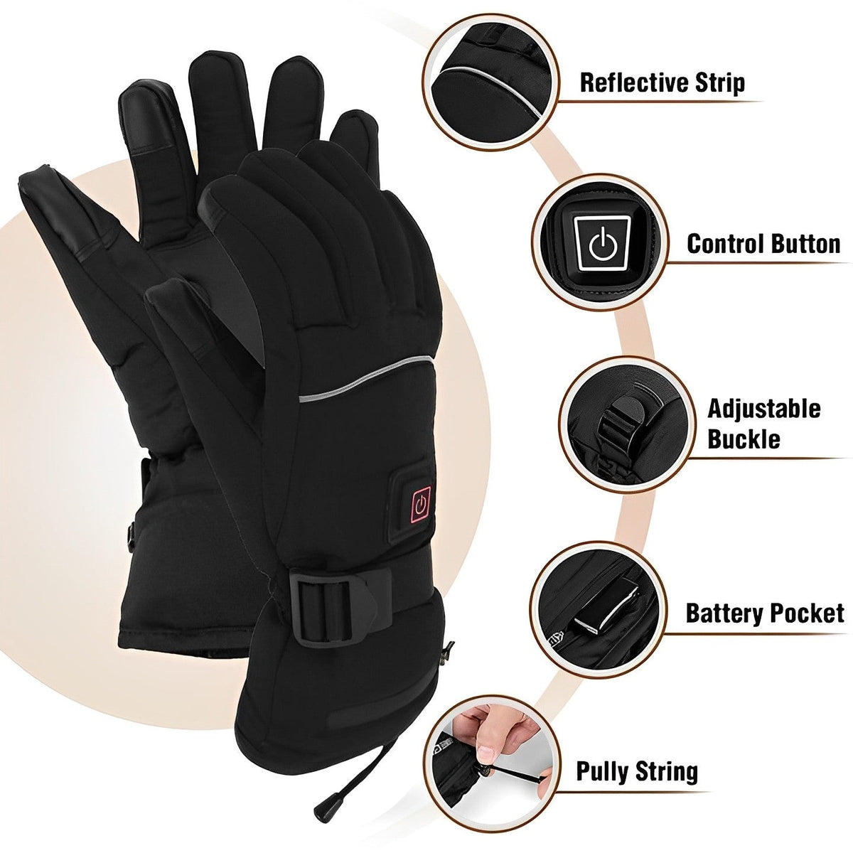 Heated Work Gloves with Full Finger Warmth and 8 Hour Battery Life