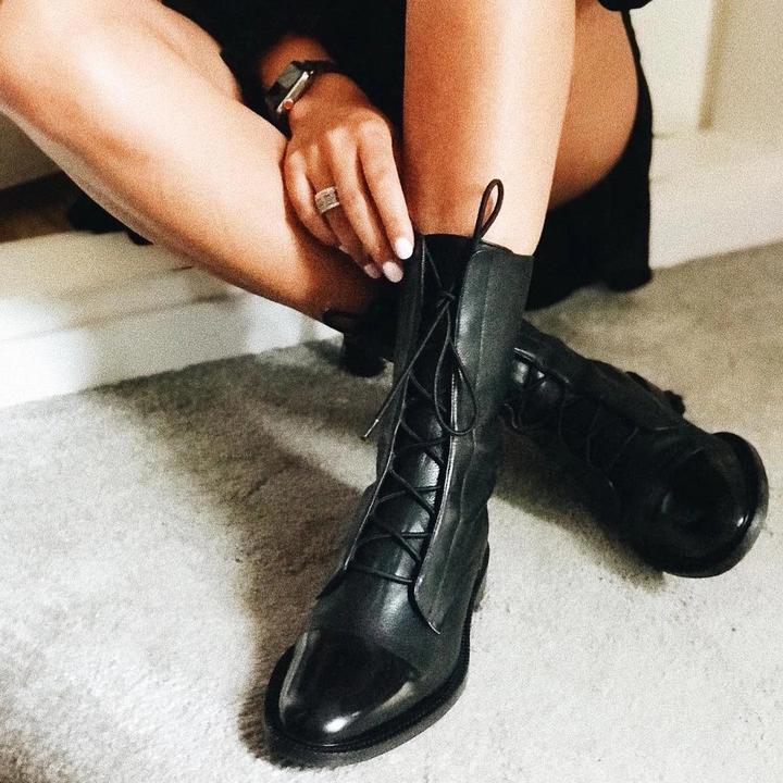 Lace-Up Ankle Boots with Adjustable Fit and Supportive Sole