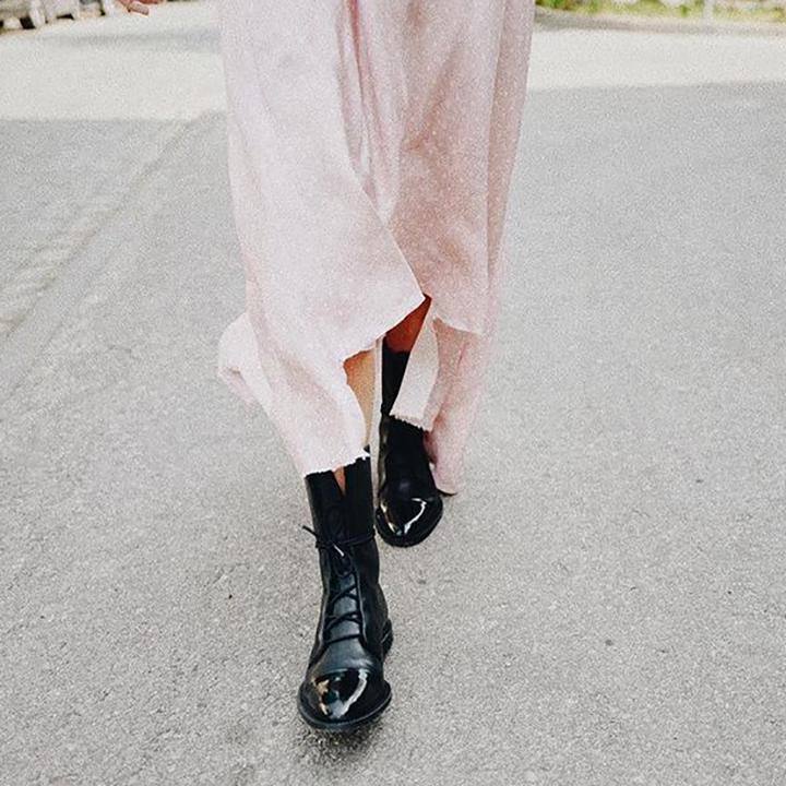 Lace-Up Ankle Boots with Adjustable Fit and Supportive Sole