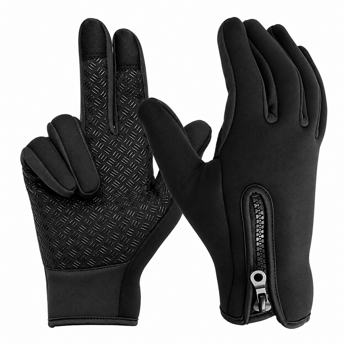 Touchscreen Winter Gloves with Full Palm Conductive Material and Silicone Grip, Neoprene Shell