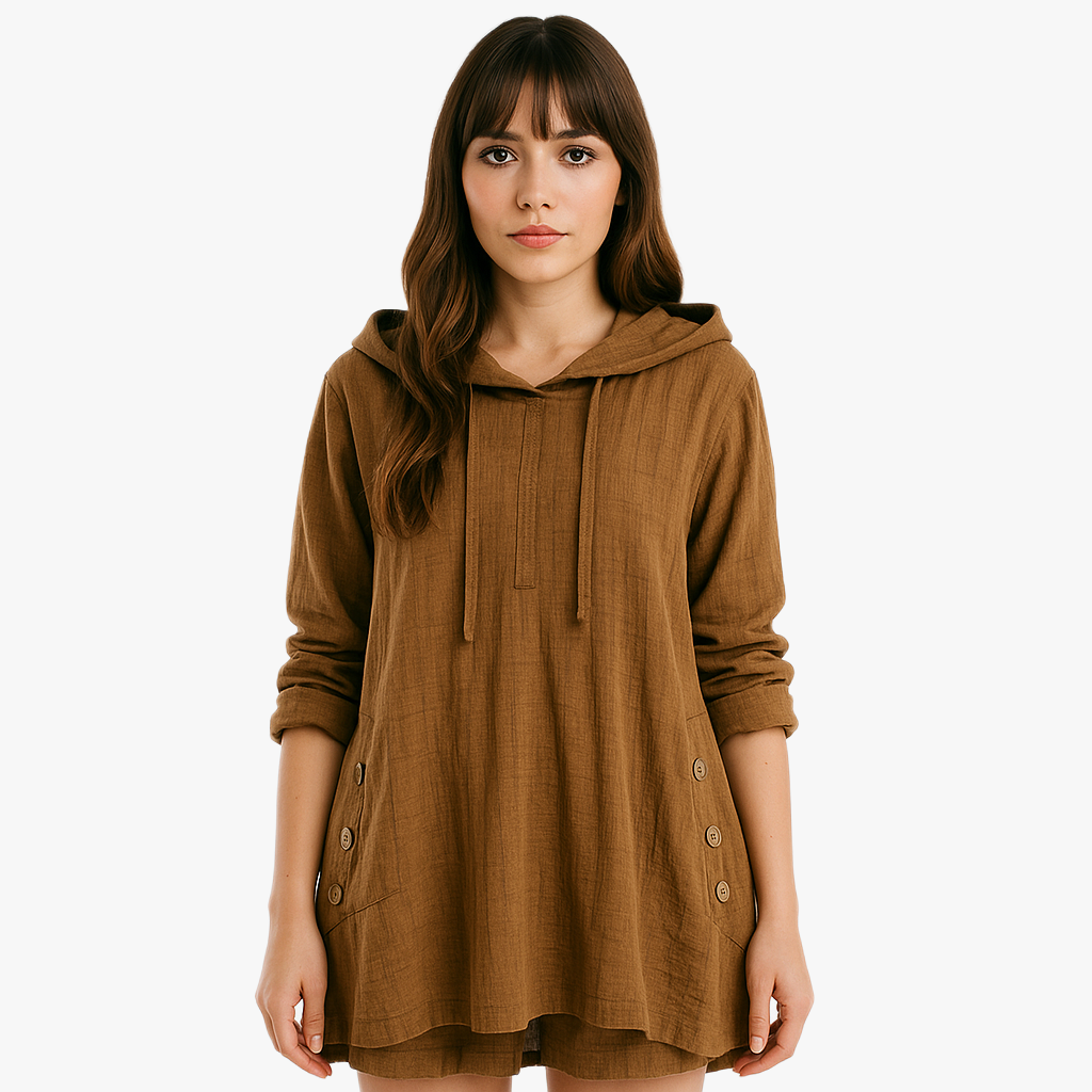 Stylish Casual Hooded Check Shirt for Women