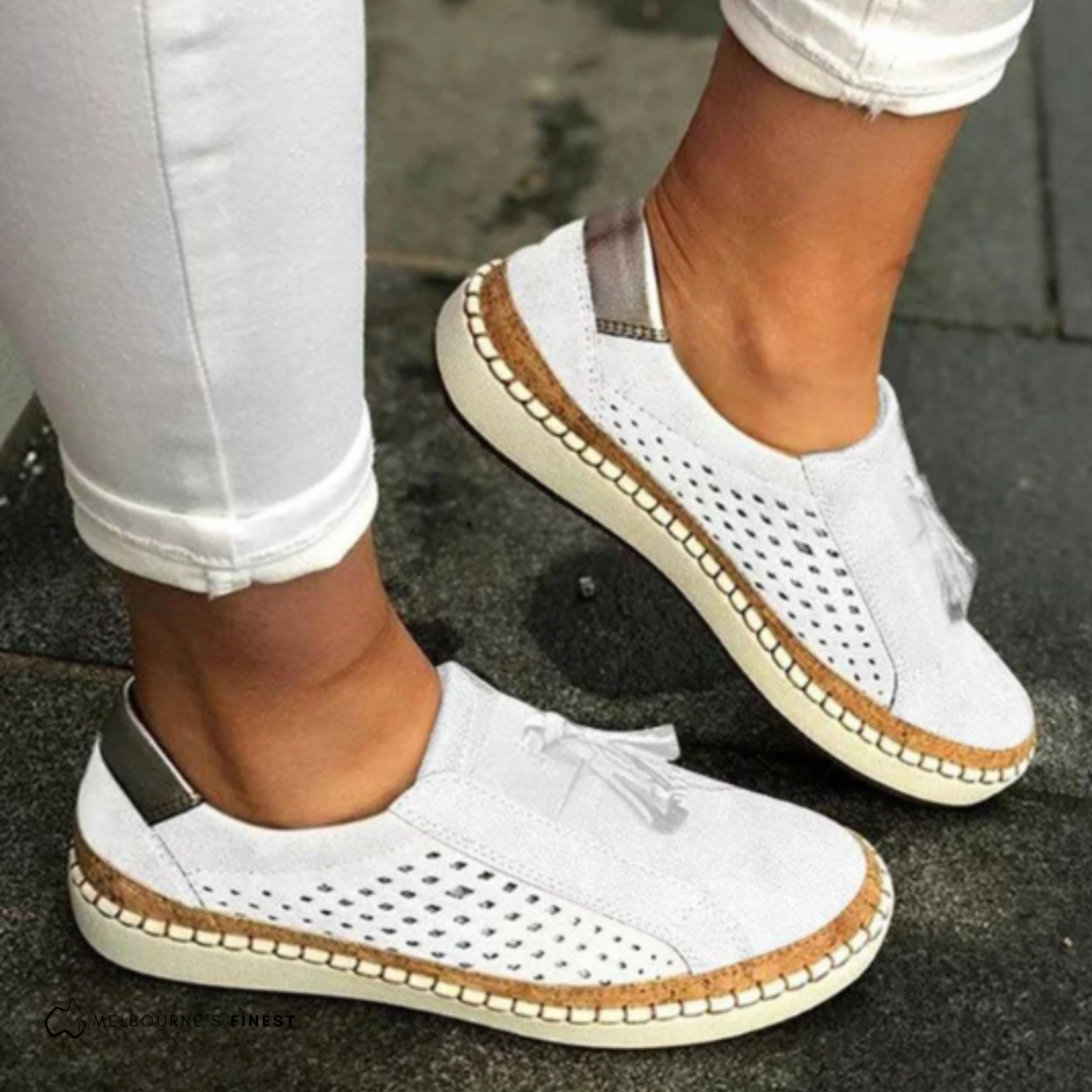 Orthopedic Slip On Shoes with Arch Support and Ventilated Upper, Anti Slip Sole