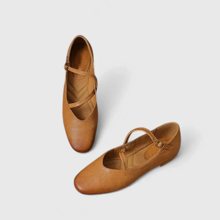 Women's Leather Mary Jane Flats Orthopedic