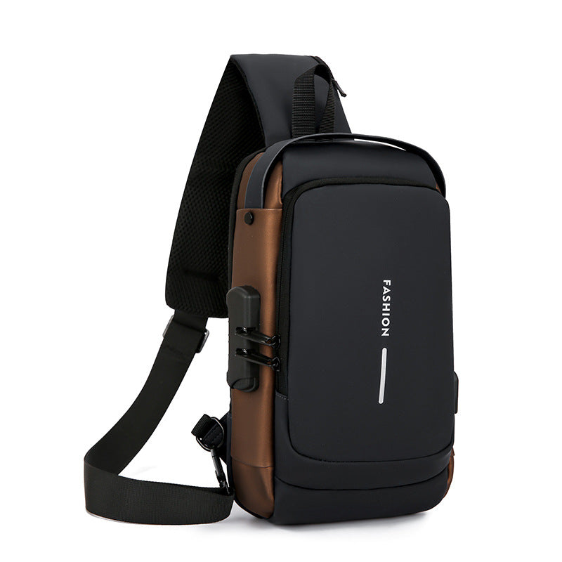Crossbody Sling Bag with Padded Strap and Multiple Compartments, Weather Resistant
