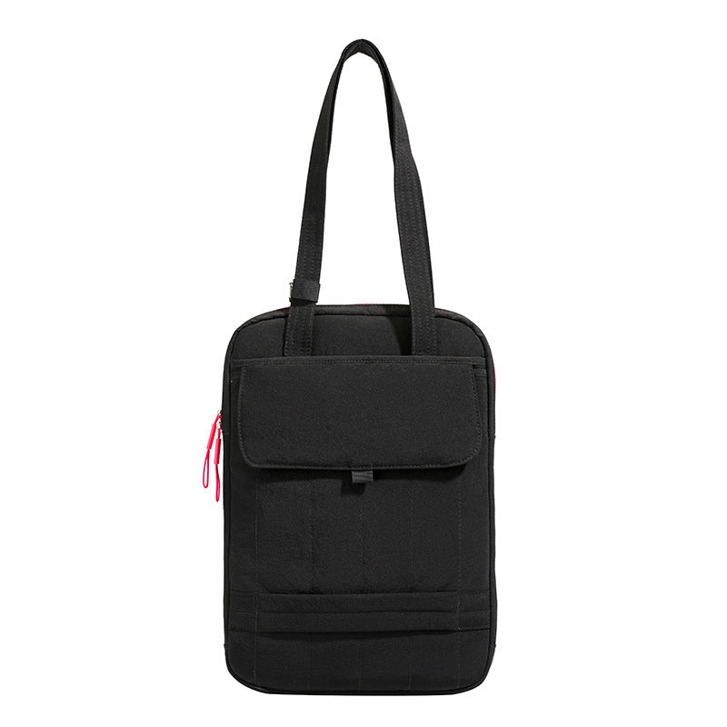 Quilted Laptop Tote Bag with Multiple Interior Pockets and Structured Base for 15in Laptops