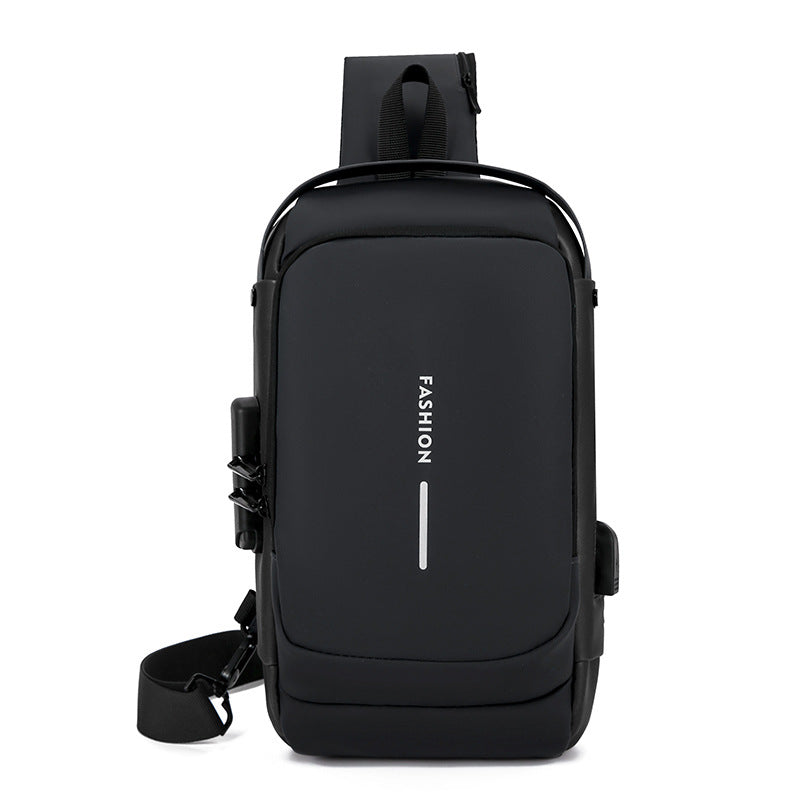 Crossbody Sling Bag with Padded Strap and Multiple Compartments, Weather Resistant