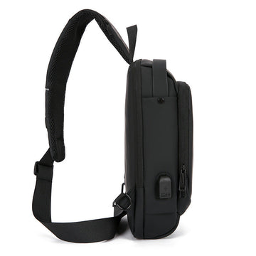 Crossbody Sling Bag with Padded Strap and Multiple Compartments, Weather Resistant