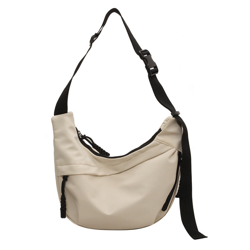 Crossbody Bag with Adjustable Slide Buckle and Front Zipper Pockets, Water Resistant