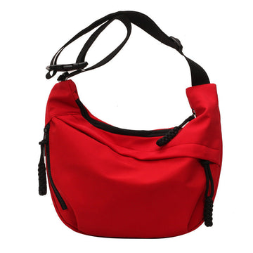 Crossbody Bag with Adjustable Slide Buckle and Front Zipper Pockets, Water Resistant
