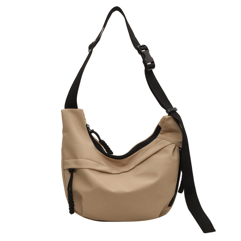 Crossbody Bag with Adjustable Slide Buckle and Front Zipper Pockets, Water Resistant