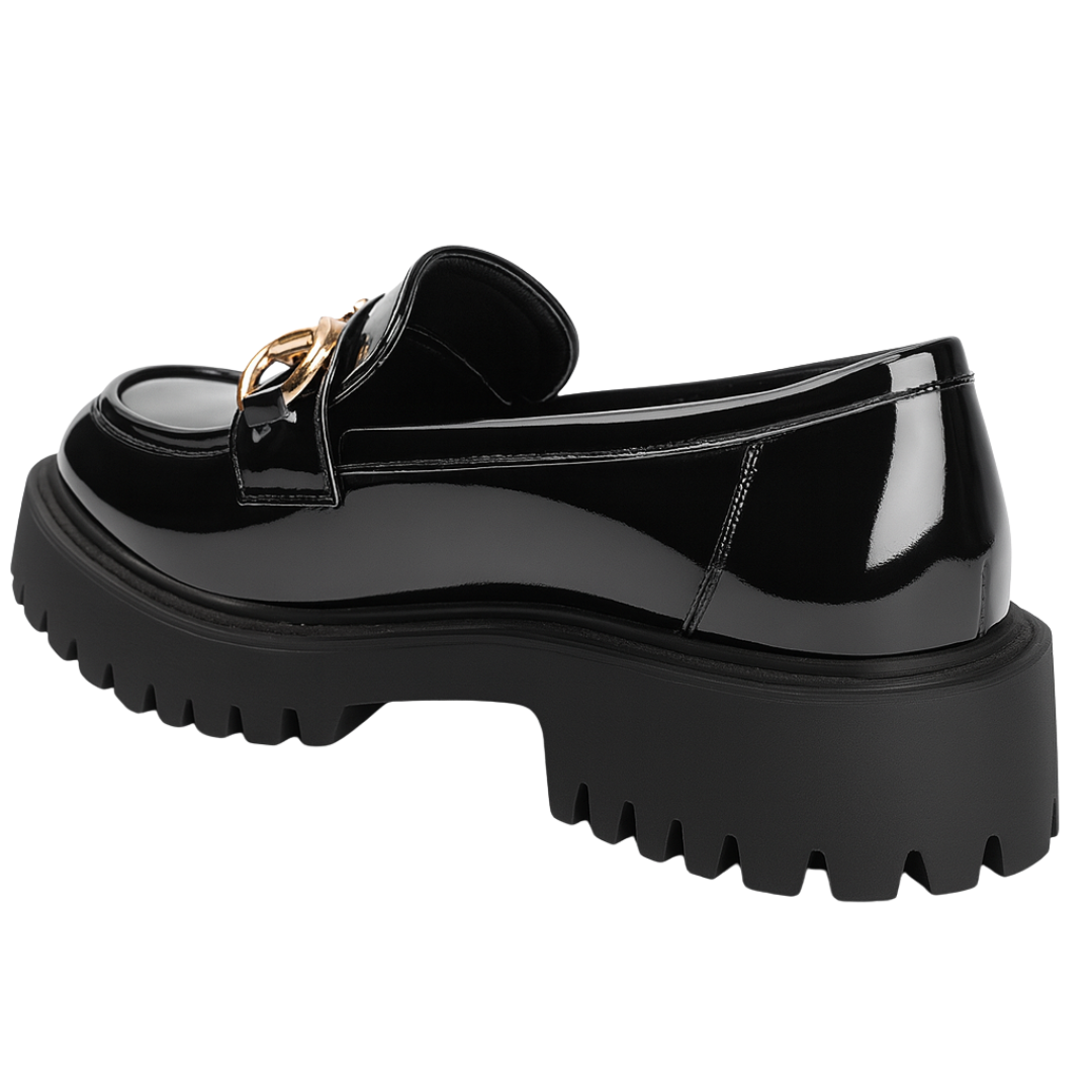 Platform Loafers with Memory Foam Insole and Grip Sole