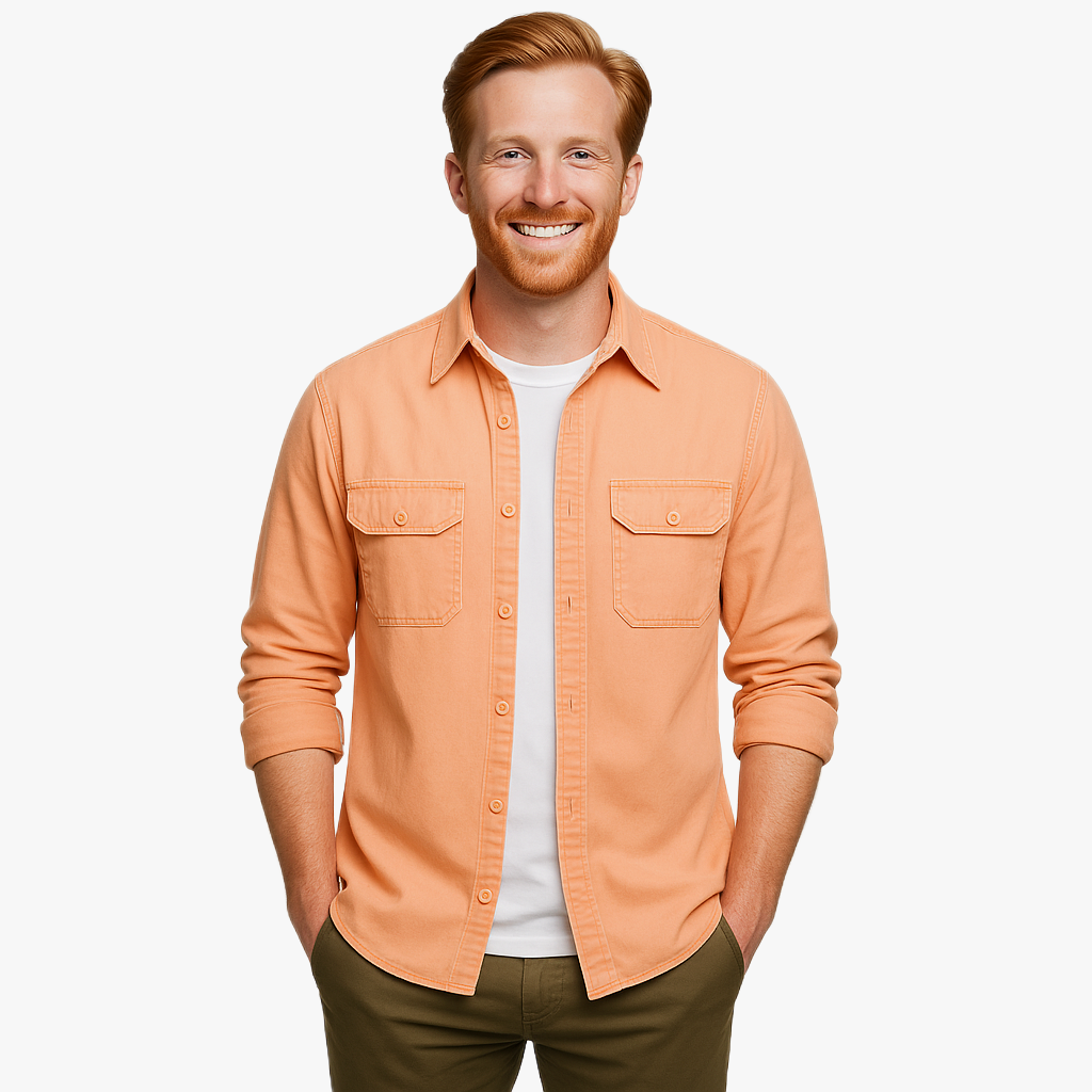 Classic Men's Shirt with Pockets for Comfort