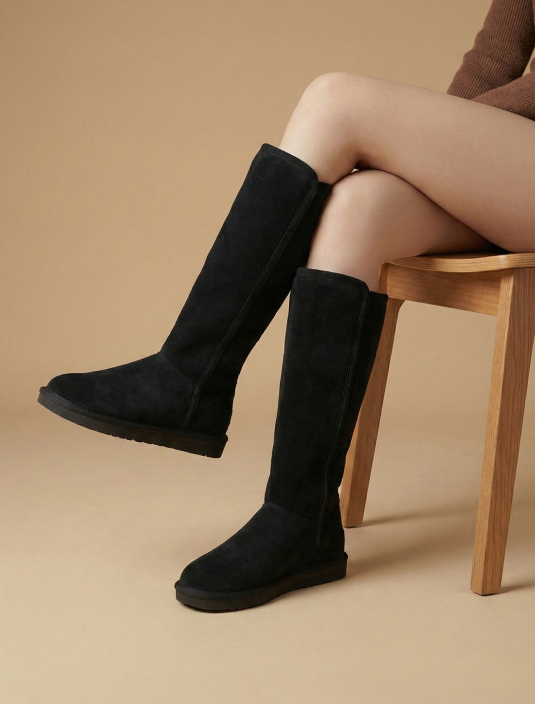 Women’s Mid-Calf Winter Boots with Side Zip and Plush Lining