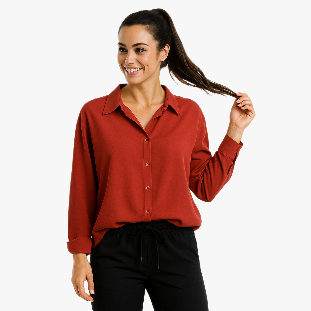 Chic Women's Button-Up Blouse for Everyday Wear