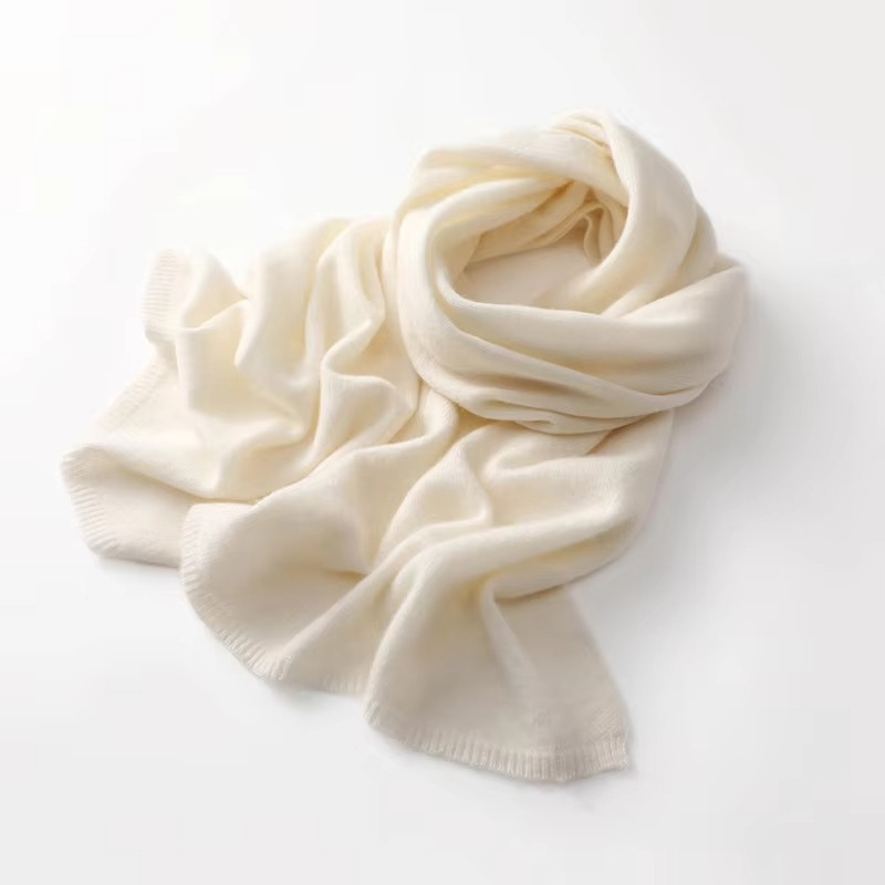 Breathable Knit Scarf with Natural Fibers for Wind Protection, 63 Inch Length