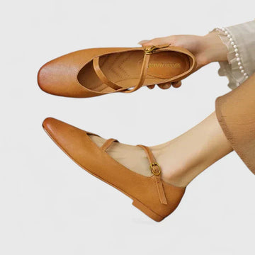 Women's Leather Mary Jane Flats Orthopedic