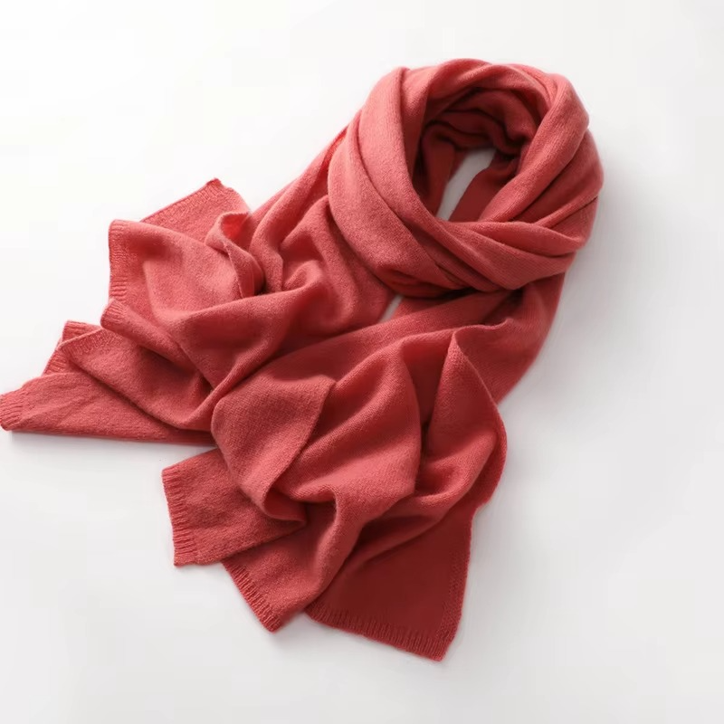 Breathable Knit Scarf with Natural Fibers for Wind Protection, 63 Inch Length