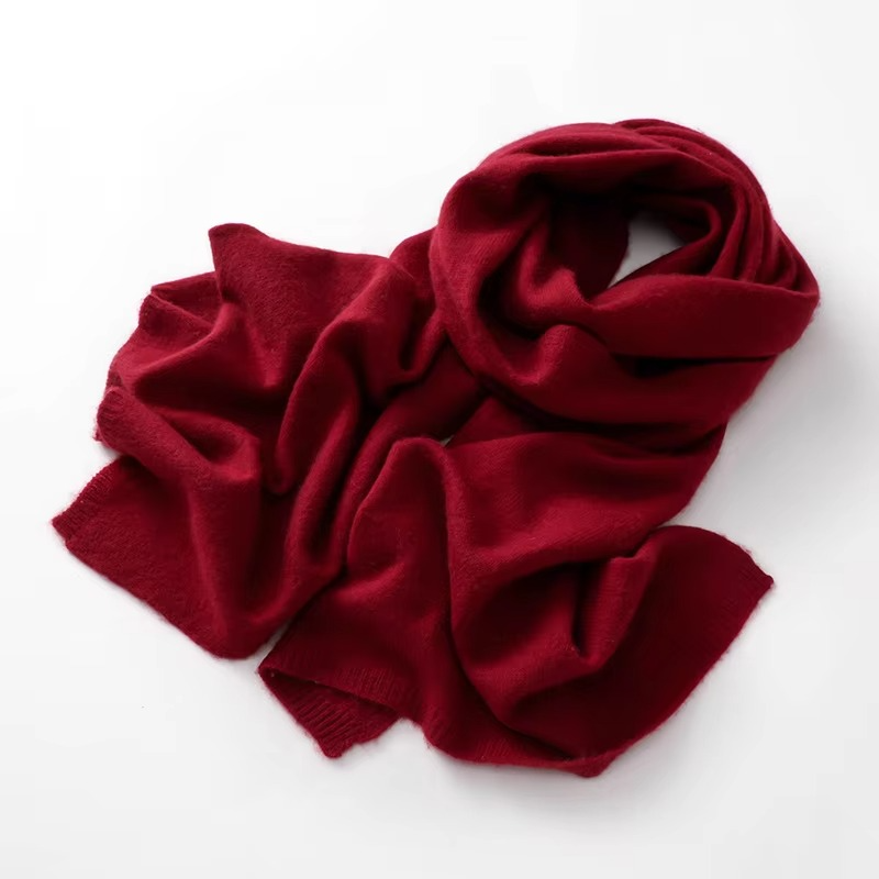 Breathable Knit Scarf with Natural Fibers for Wind Protection, 63 Inch Length